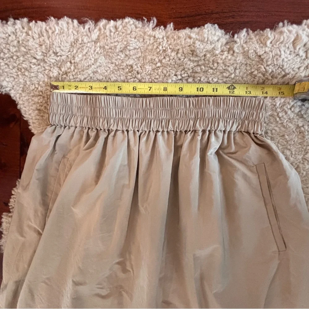Tibi Nylon Pull On Full Skirt, Tan - Picture 7 of 9
